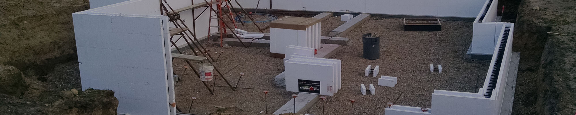 House Foundation setup using Insulated Concrete Forms